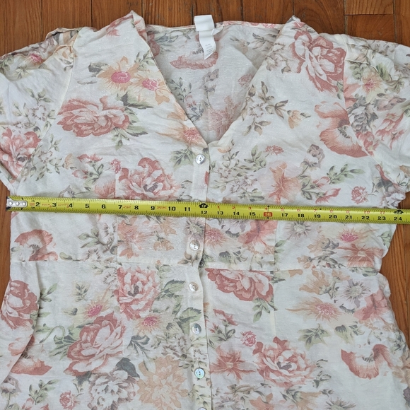 H&M Floral Linen Blend Dress Size XXL - Picture 5 of 8